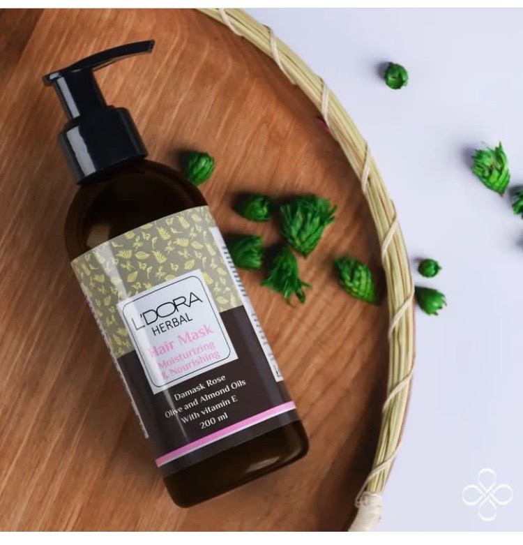 ماسک گیاهی نرم‌کننده و تقویت‌کننده موی سر لدورا هربال