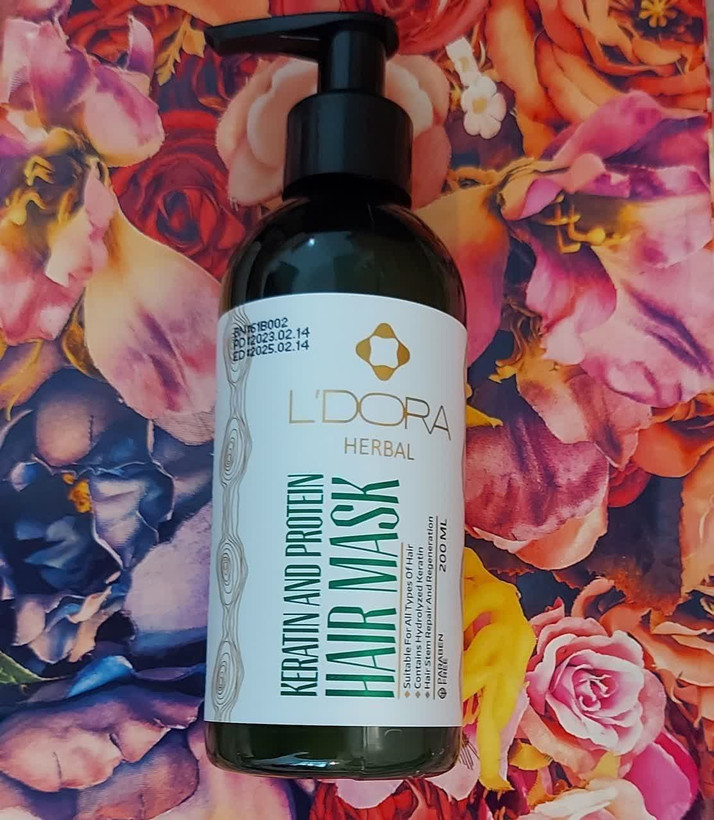 ماسک گیاهی پروتئینه و کراتینه مو لدورا هربال – تقویتکننده و ترمیمکننده ساقه مو